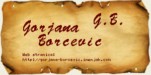Gorjana Borčević vizit kartica